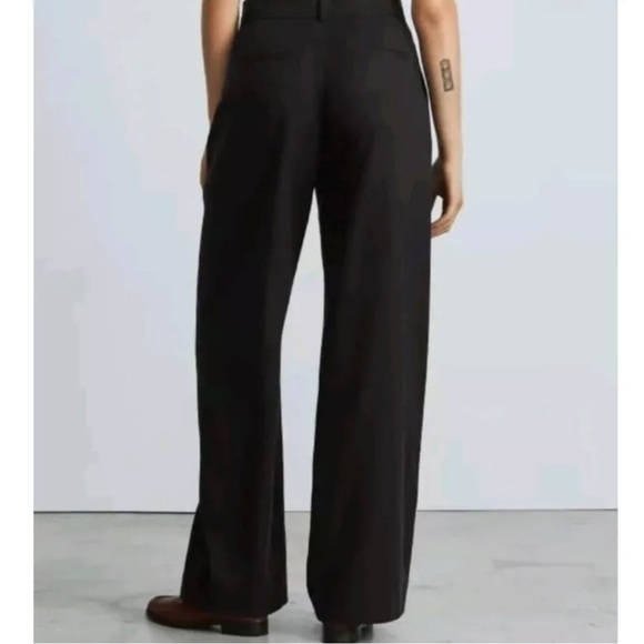 !!SOLD!! NWT EVERLANE THE WAY HIGH DRAPE PANT BLACK WIDE LEG RELAXED PLEATED 2S - Picture 2 of 15